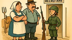 Banc: Mamă și tată, armata e minunată!