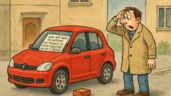 Banc: Un tip își cumpără o mașină nouă…