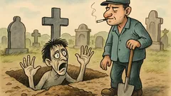 Banc: La cimitir, preotul cere groapa gata