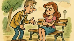 Banc: Un băiat vrea să cucerească o fată