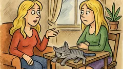 Banc: Două blonde și pisica la baie