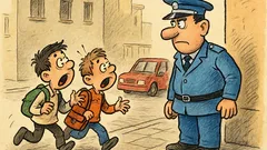 Banc: Doi elevi fug la polițist…