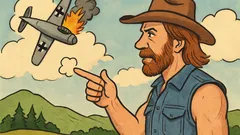 Banc: Chuck Norris strigă „Bang!” spre cer