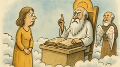 Banc: O tipă, la Judecata de Apoi…