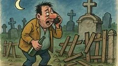 Banc: Un bețiv își sună soția...