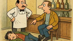 Banc: Un om intră într-un bar...