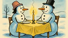 Banc: Omul de zăpadă la întâlnire...