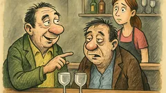 Banc: Dați-mi două pahare cu vin!