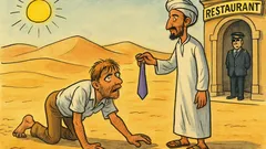 Banc: Un european rătăcit în Sahara