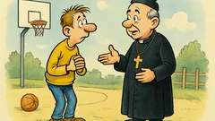 Banc: Bulă îl întreabă pe preot despre Rai