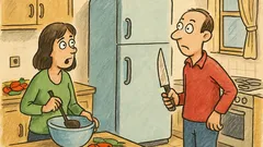Banc: „Dragă, mă ajuți să gătesc?”