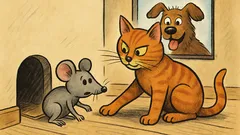 Banc: Un șoricel iese din ascunzătoare…