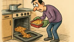 Banc: Lasagna mea a căzut din cuptor