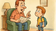 Banc: Tată, azi proful de mate...