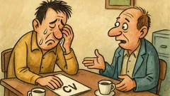 Banc: Doi prieteni discută despre muncă