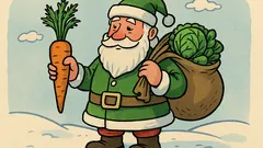 Banc: Cum arată Moș Crăciun vegetarian?