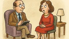 Banc: O doamnă merge la psiholog...