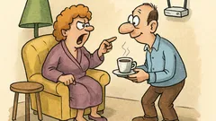 Banc: Soția: Adu repede ceaiul, că explodez!