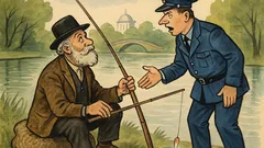 Banc: Emil Racoviță la pescuit în Herăstrău