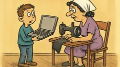 Banc: Mamă, s-a stricat Enter-ul!