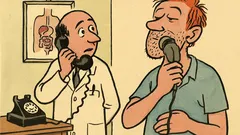 Banc: Un tip sună la medic...