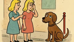 Banc: Două blonde pe stradă…