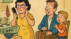 Banc: Un tătic cu băiețelul la cinema