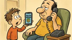 Banc: – Tati, sună Poliția Română!