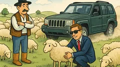 Banc: Un păstor, un Jeep, mult Excel