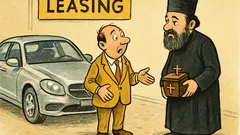 Banc: La leasing vine un popă cu Mercedes