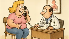 Banc: O blondă supraponderală merge la doctor