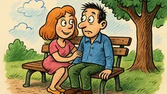 Banc: Doi îndrăgostiți pe o bancă…