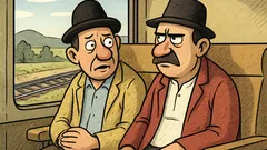 Banc: Ion și Gheorghe urcă în tren