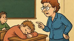 Banc: Bulă ajunge la școală obosit...