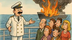 Banc: La bordul unui vas în larg...