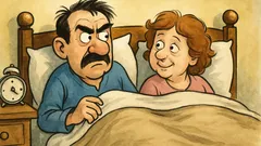 Banc: Ion și Maria în pat, dimineața…