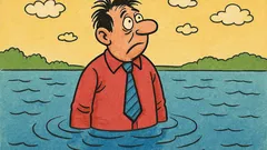 Banc: Când un bărbat stă în apă…