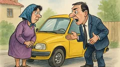 Banc: Maria către Ion: mașină nouă...