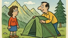 Banc: Un cuplu merge la munte...