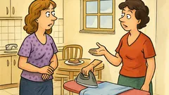 Banc: Două femei stau de vorbă...