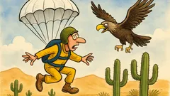 Banc: Un tip sare cu parașuta…