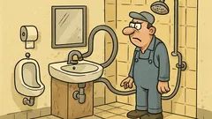 Banc: Dorel montează baia... cine găsește hârtia?