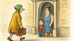 Banc: Mama către bonă — dacă întârzii...