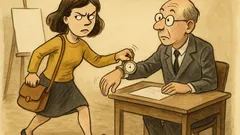 Banc: O studentă la examen, la teatru