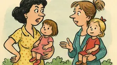 Banc: Două femei discută despre copiii lor…