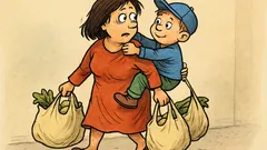 Banc: Ești obosită, mămico? Atunci duc eu