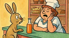 Banc: Iepurașul intră la cofetărie...
