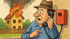 Banc: Alo, pompierii? Arde casa vecinului!