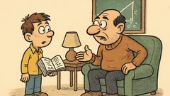 Banc: Tată, azi profu’ de mate m-a pus