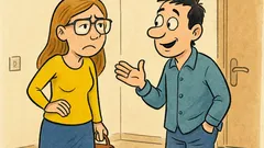 Banc: Iubita se întoarce de la oftalmolog